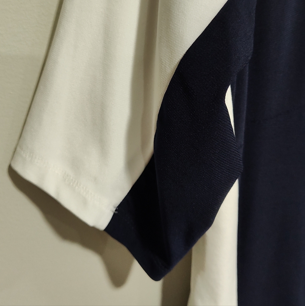 NWT Lauren Ralph Lauren Essentials Blue/White Form Fitted Dress, Size 12 New!N - Picture 2 of 7